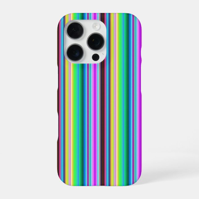 Rainbow Strips - Pattern iPhone Case (Back)