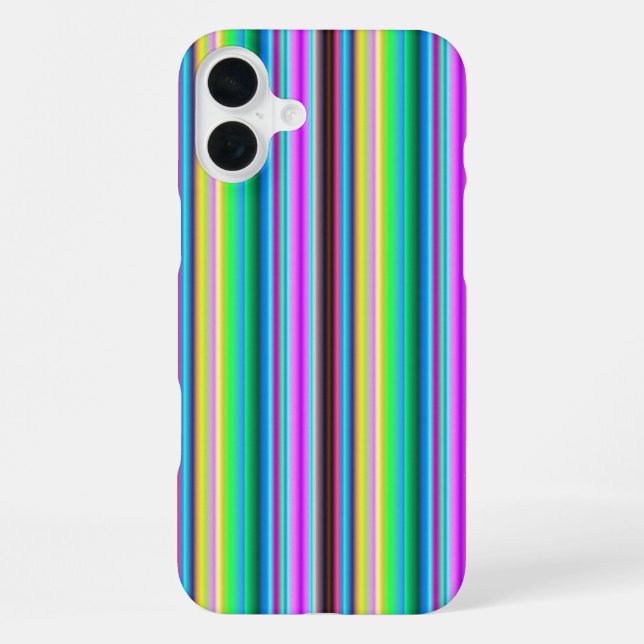 Rainbow Strips - Pattern iPhone Case (Back)