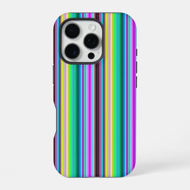 Rainbow Strips - Pattern iPhone Case (Back)