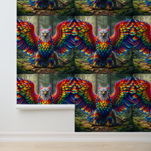 Rainbow style griffin luxury wallpaper/home decor wallpaper