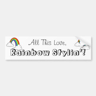 Rainbow Stylin' Bumper Sticker