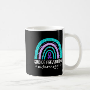 Rainbow Suicide Prevention Awareness Teal & Pu Coffee Mug