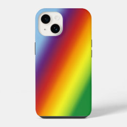 Rainbow Summer Cheer in Gradient Stripes iPhone 14 Case