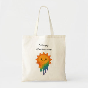 Rainbow Sun - Happy Anniversary Tote Bag