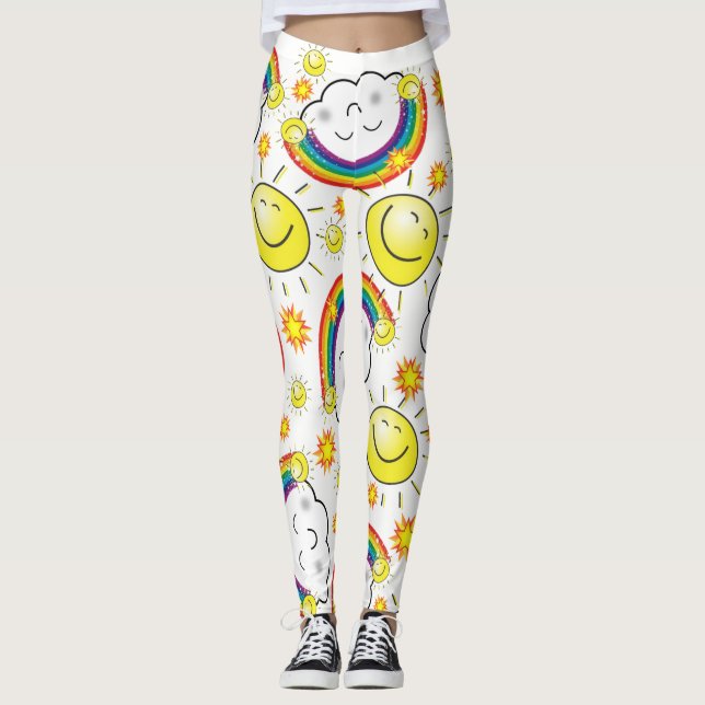 Rainbow Sun  Leggings (Front)