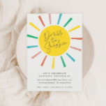Rainbow Sun Script Twins Birthday Party Invitation<br><div class="desc">A colourful fun Twins birthday party invitation with rainbow sun and modern script. Click the edit button to customise this design with your details.</div>