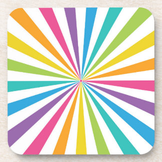 Rainbow Sunburst Coaster