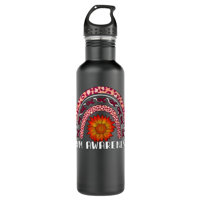 Rainbow Sunflower AVM Awareness  710 Ml Water Bottle (Front)