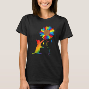 Rainbow Sunflower Cat Love Is Really Love LGBT Gay T-Shirt