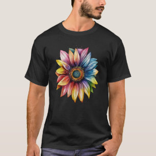 Rainbow Sunflower LGBTQ Flag Pride Month_1 T-Shirt