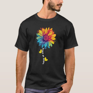 Rainbow Sunflower Love Funny LGBT Equality Ally Pr T-Shirt