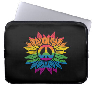 Rainbow Sunflower Love Is Love LGBT Gay Lesbian Laptop Sleeve