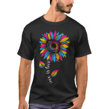 Rainbow Sunflower Love Is Love LGBT Pride