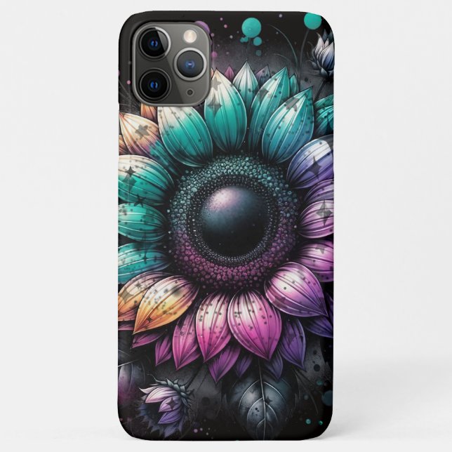 Rainbow Sunflowers iPhone Cases (Back)