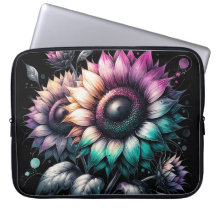 Rainbow Sunflowers Laptops Cases