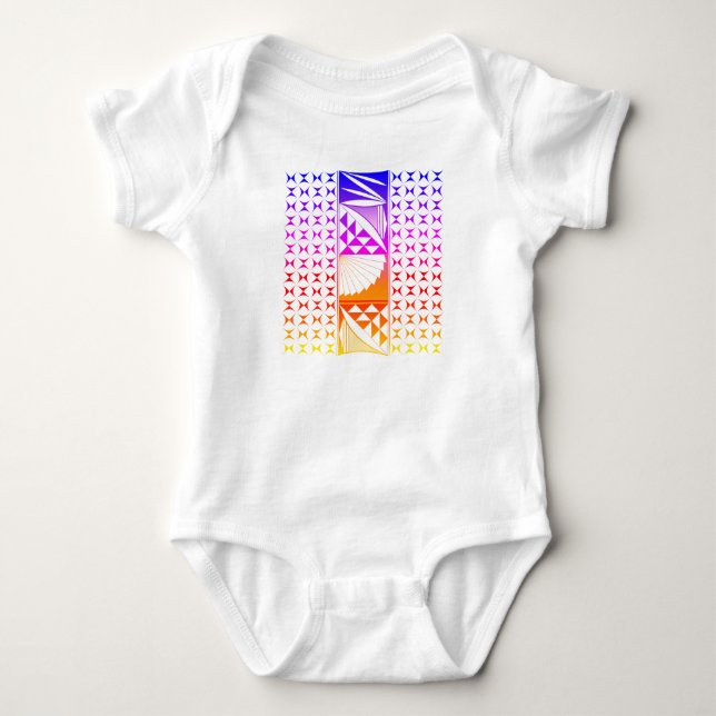 Rainbow Sunrise Baby Bodysuit (Front)