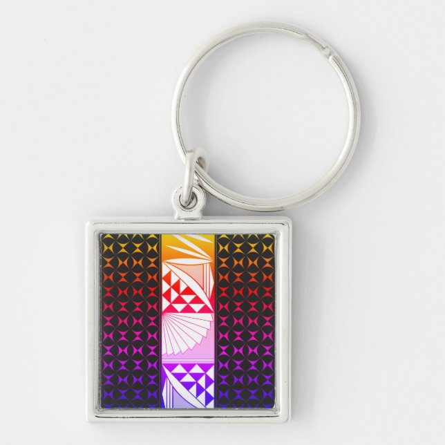 Rainbow Sunrise Keychain (Front)