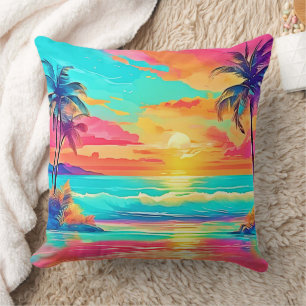 Rainbow Sunset Beach Cushion