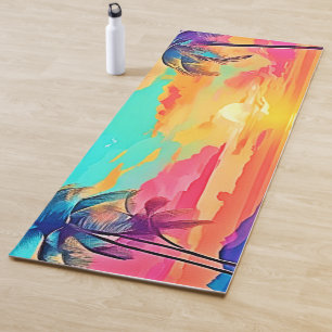 Rainbow Sunset Beach Yoga Mat