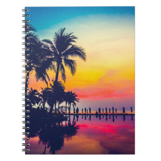 Rainbow sunset notebook