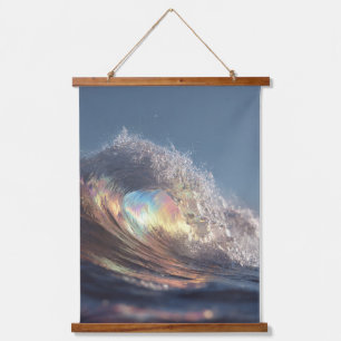 Rainbow Sunset Ocean Curl Wave Tapestry