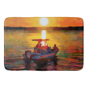 Rainbow Sunset on Hilton Head Bath Mat