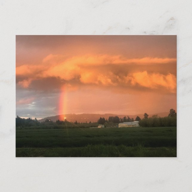 Rainbow Sunset Postcard (Front)