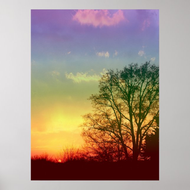 Rainbow Sunset Poster (Front)