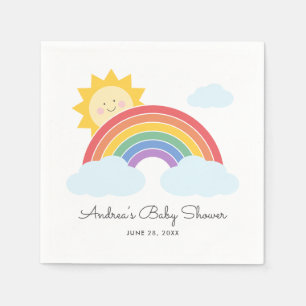 Rainbow Sunshine Baby Shower or Birthday Napkin