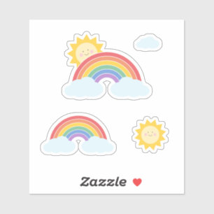 Rainbow Sunshine Custom-Cut Vinyl Sticker
