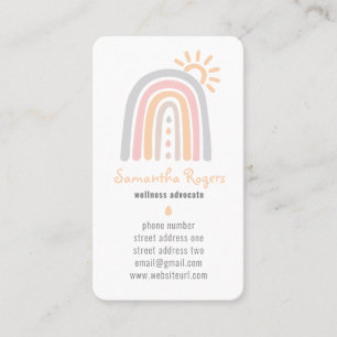 Rainbow Sunshine Essential Oil Drops Business Card