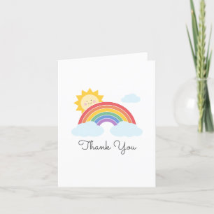 Rainbow Sunshine Thank You Card