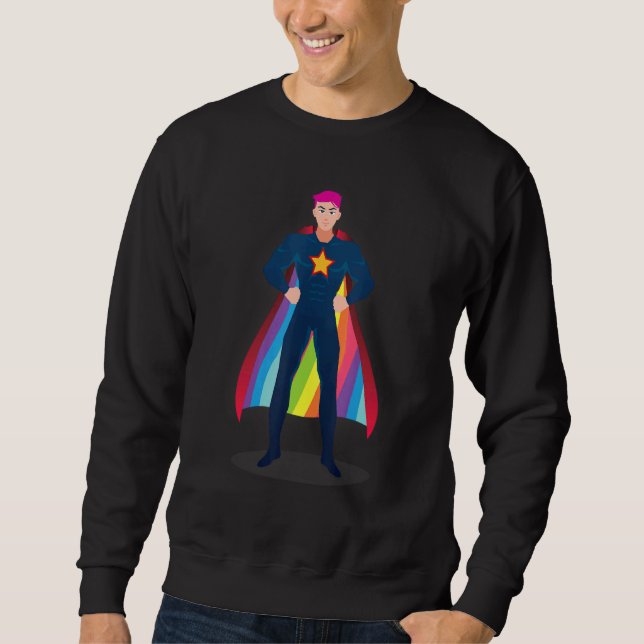 Rainbow Super Hero Sweatshirt (Front)