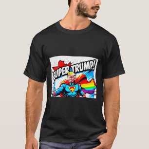 Rainbow Super Trump - Vintage Pop Art Print T-Shirt