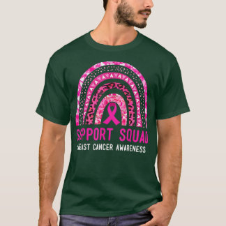 Rainbow Support Squad Breast Cancer Awareness Pink T-Shirt
