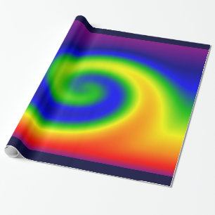 Rainbow Surf Wrapping Paper
