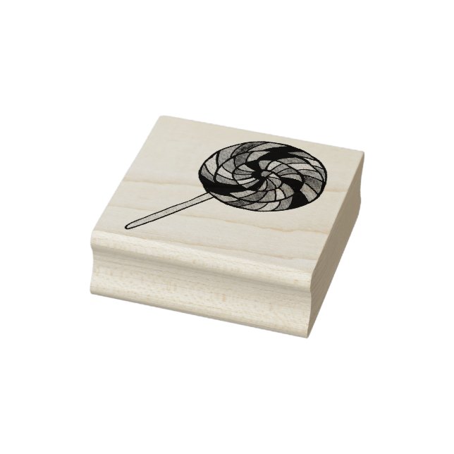 Rainbow Sweet Shoppe Candy Lollipop Lolly Pop Rubber Stamp (Stamp)