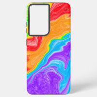 Rainbow Swirl Abstract Fluid Art