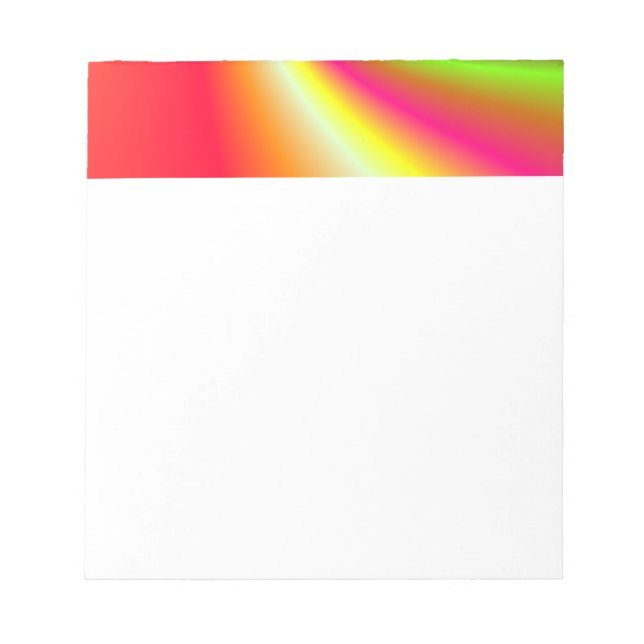 Rainbow Swirl Background Notepad (Front)