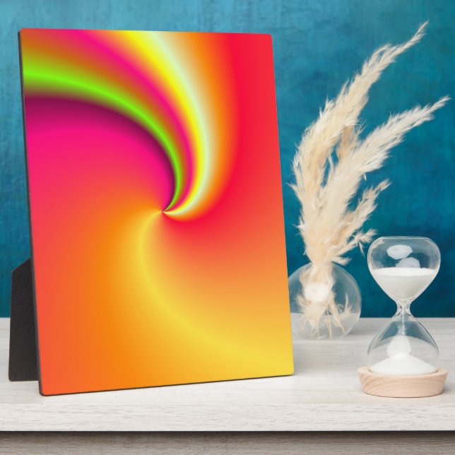 Rainbow Swirl Background Plaque (Side)