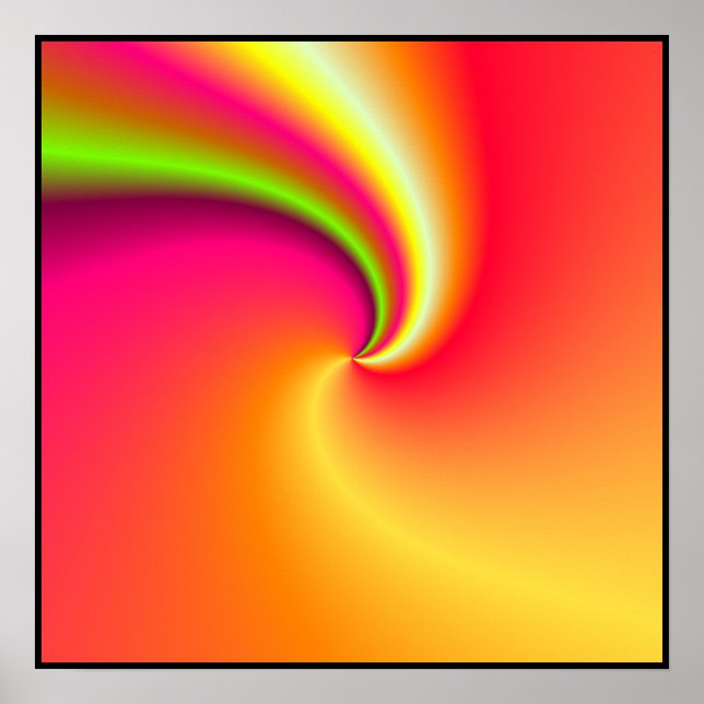 Rainbow Swirl Background Poster (Front)