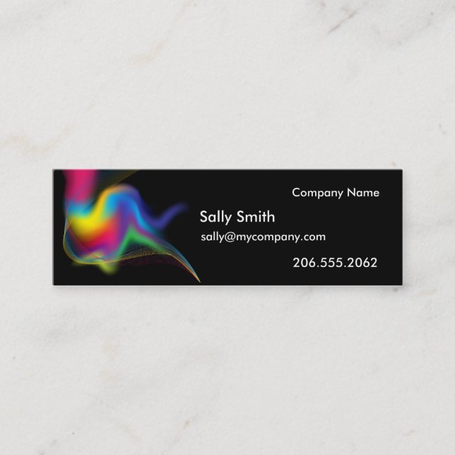 Rainbow Swirl Business Card (Front)