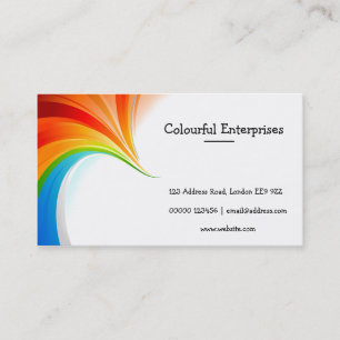 Rainbow Swirl Business Card