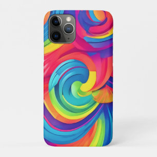 Rainbow Swirl Chaos Design iPhone 11 Pro Case