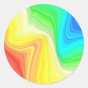 Rainbow Swirl Classic Round Sticker