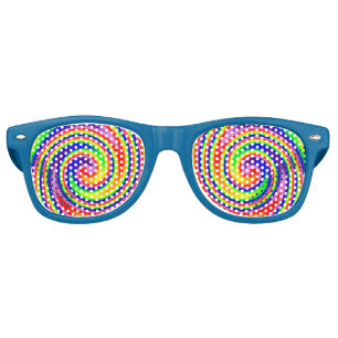 Rainbow Swirl Colourful Cheerful Fun Artistic Retro Sunglasses
