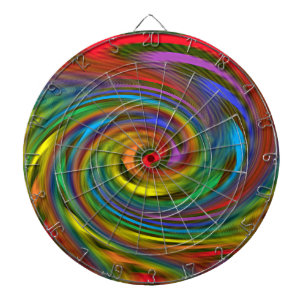 Rainbow Swirl Dart Board