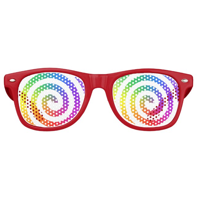 Rainbow Swirl Glasses (Front)