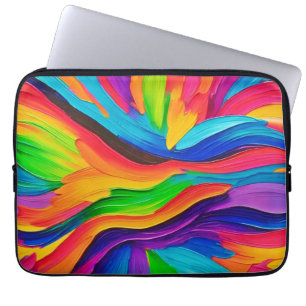 Rainbow Swirl Painting Laptop Sleeve