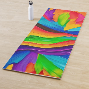 Rainbow Swirl Painting Yoga Mat